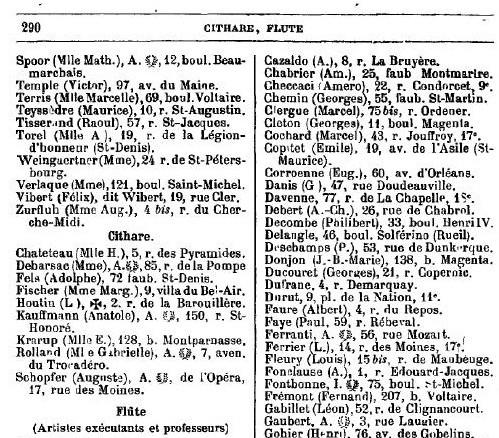 Lehrer fr Mandoline / Gitarre in Paris - 1906